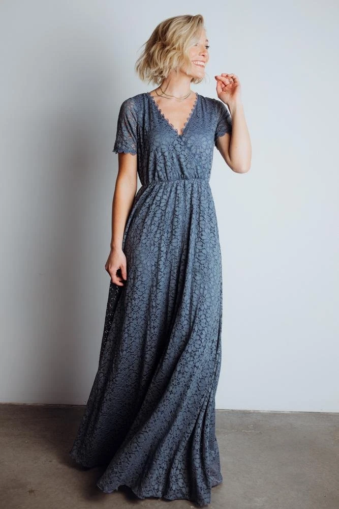 RR Dresses Venice Lace Maxi Dress | Slate Blue 8 RR Dresses Venice Lace Maxi Dress | Slate Blue