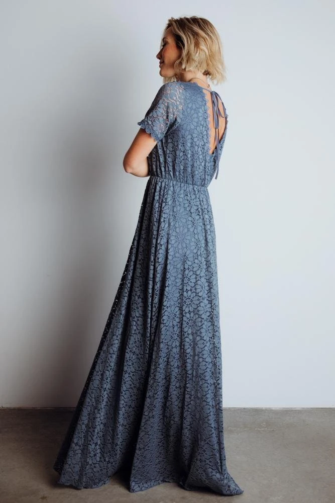 RR Dresses Venice Lace Maxi Dress | Slate Blue 7 RR Dresses Venice Lace Maxi Dress | Slate Blue