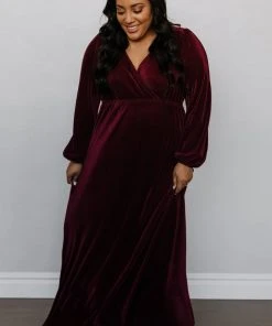 BB Custom Dresses Venus Pleated Maxi Dress | Mulberry