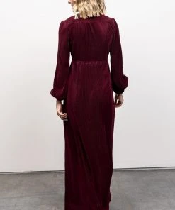 BB Custom Dresses Venus Pleated Maxi Dress | Mulberry