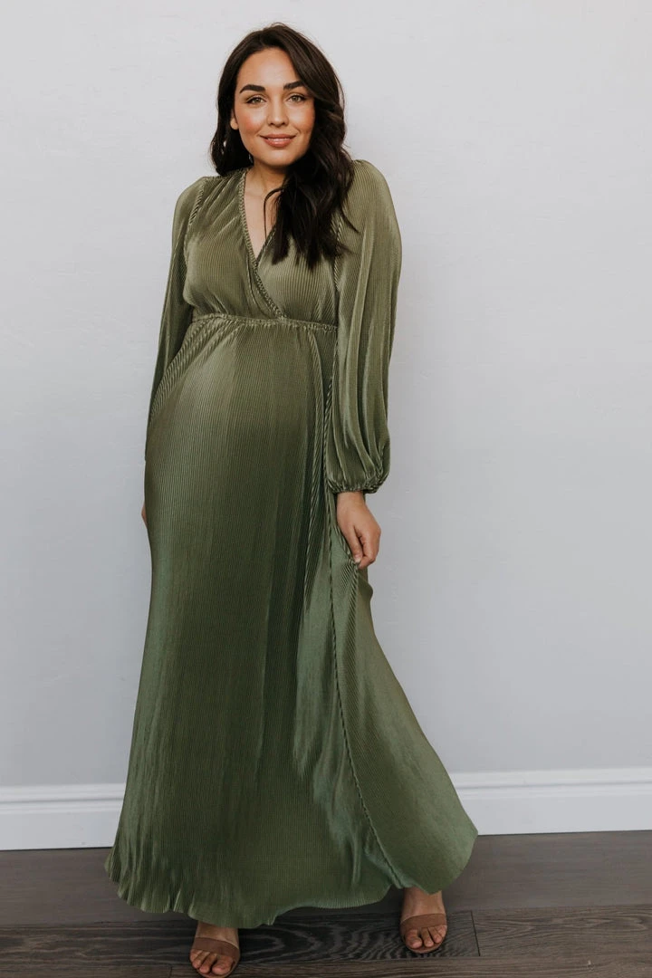 BB Custom Dresses Venus Pleated Maxi Dress | Sage 7 BB Custom Dresses Venus Pleated Maxi Dress | Sage