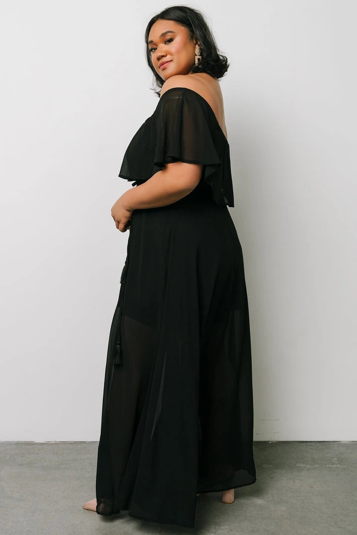 BB Custom Victoria Off Shoulder Maxi Dress | Black Dresses 5 BB Custom Victoria Off Shoulder Maxi Dress | Black Dresses