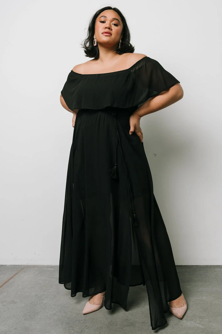BB Custom Victoria Off Shoulder Maxi Dress | Black Dresses 13 BB Custom Victoria Off Shoulder Maxi Dress | Black Dresses