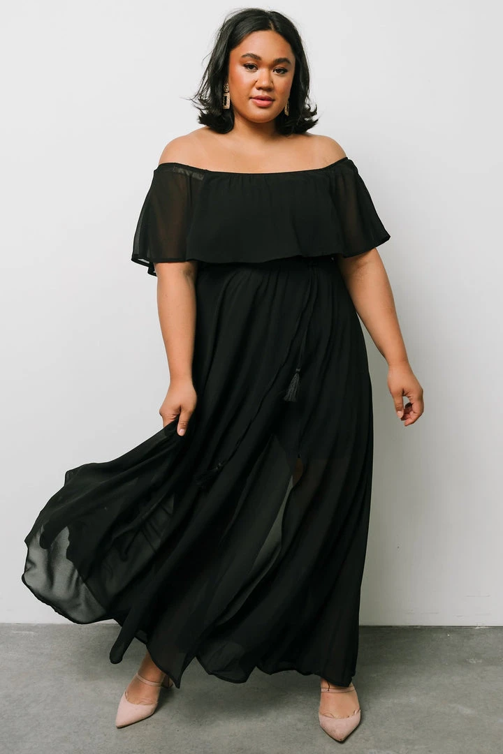 BB Custom Victoria Off Shoulder Maxi Dress | Black Dresses 3 BB Custom Victoria Off Shoulder Maxi Dress | Black Dresses