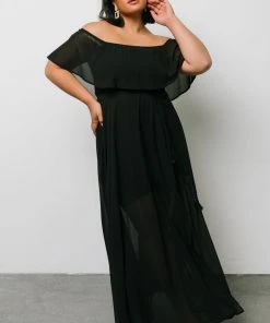 BB Custom Victoria Off Shoulder Maxi Dress | Black Dresses 23 BB Custom Victoria Off Shoulder Maxi Dress | Black Dresses