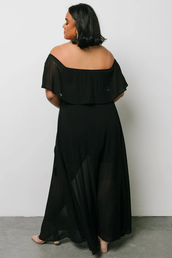 BB Custom Victoria Off Shoulder Maxi Dress | Black Dresses 7 BB Custom Victoria Off Shoulder Maxi Dress | Black Dresses