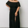 BB Custom Victoria Off Shoulder Maxi Dress | Black Dresses