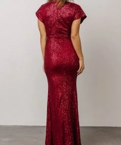 RR Dresses Vienna Sequin Maxi Dress | Burgundy 10 RR Dresses Vienna Sequin Maxi Dress | Burgundy