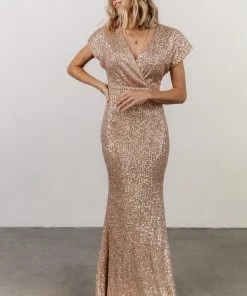RR Vienna Sequin Maxi Dress | Champagne