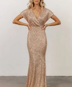 RR Vienna Sequin Maxi Dress | Champagne