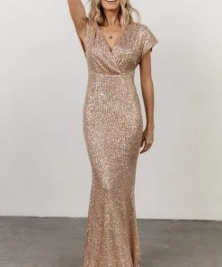 RR Vienna Sequin Maxi Dress | Champagne