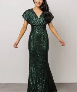 RR Vienna Sequin Maxi Dress | Green Dresses