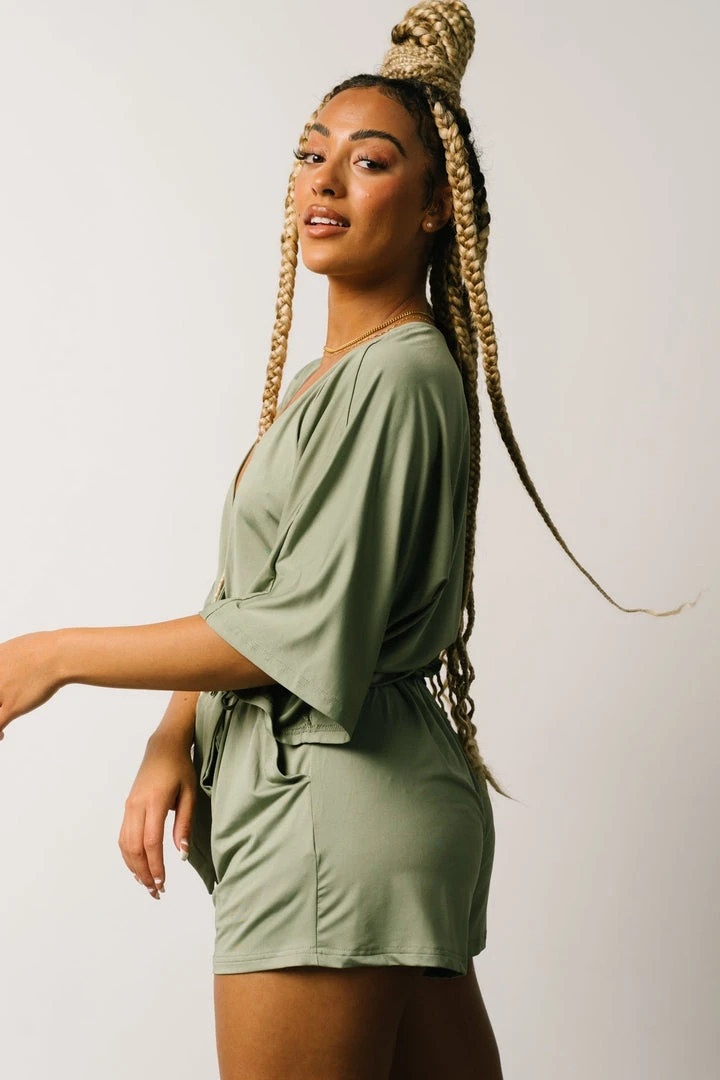 DD Boho Vince Romper | Dusty Sage 4 DD Boho Vince Romper | Dusty Sage