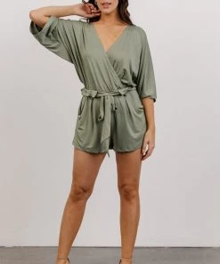 DD Boho Vince Romper | Dusty Sage