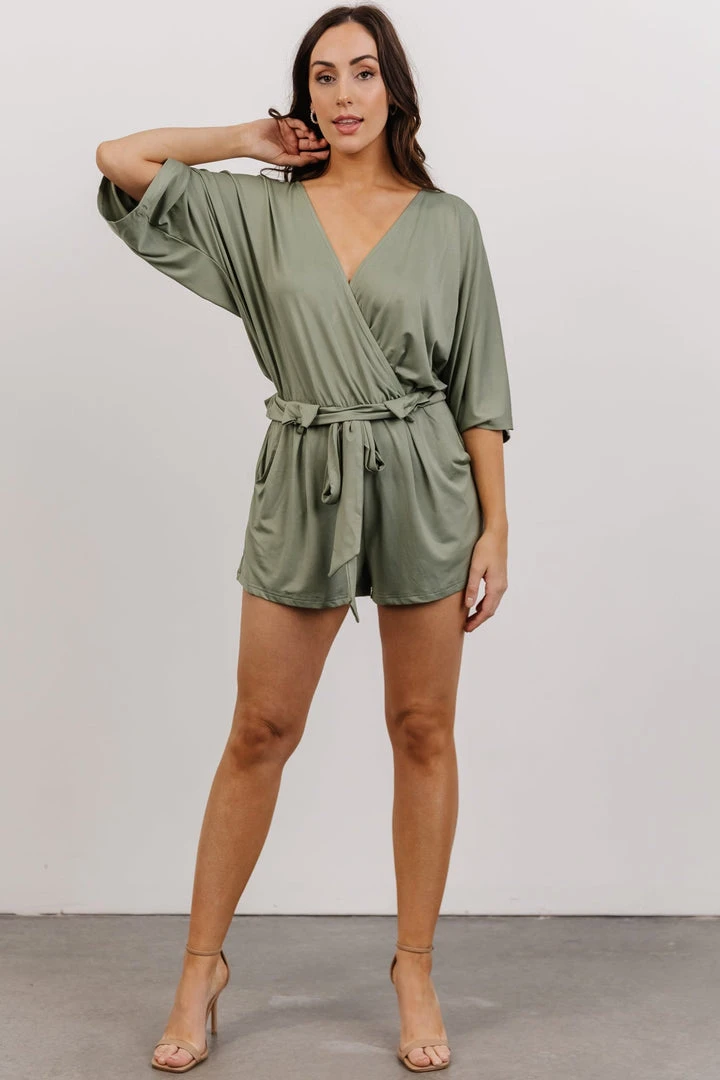 DD Boho Vince Romper | Dusty Sage 1 DD Boho Vince Romper | Dusty Sage