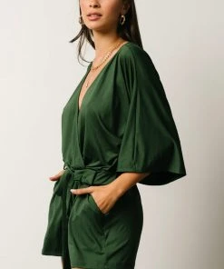 DD Boho Vince Romper | Hunter Green