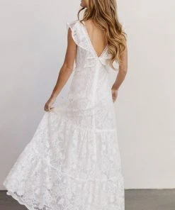 AK Vivianne Lace Maxi Dress | White