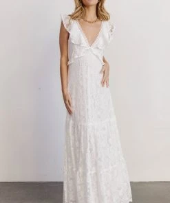 AK Vivianne Lace Maxi Dress | White