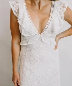 AK Vivianne Lace Maxi Dress | White