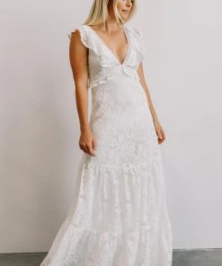 AK Vivianne Lace Maxi Dress | White