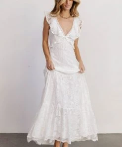 AK Vivianne Lace Maxi Dress | White