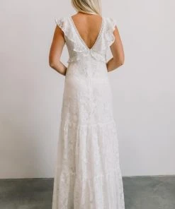 AK Vivianne Lace Maxi Dress | White