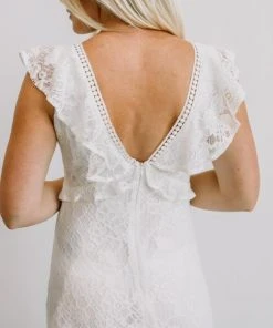 AK Vivianne Lace Maxi Dress | White