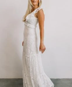 AK Vivianne Lace Maxi Dress | White