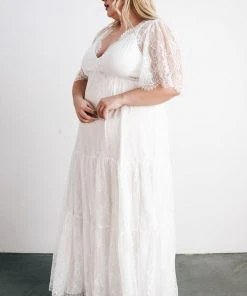 BB Custom Dresses Wanderlust Lace Maxi Dress | White