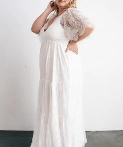 BB Custom Dresses Wanderlust Lace Maxi Dress | White