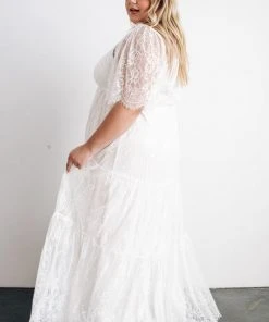 BB Custom Dresses Wanderlust Lace Maxi Dress | White