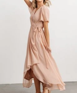Soi Waverly Wrap Dress | Dusty Blush Dresses
