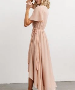 Soi Waverly Wrap Dress | Dusty Blush Dresses