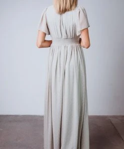 RR Weslie Shimmer Dot Maxi Dress | Sage Dresses