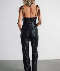 RR Willett Sequin Jumpsuit | Black 2 RR Willett Sequin Jumpsuit | Black