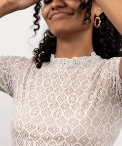 POL Windsor Lace Midi Dress | Ivory