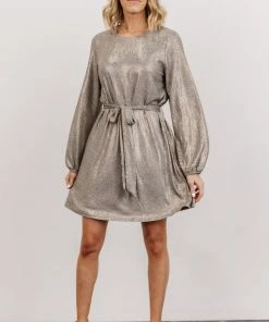 DF Xyla Sparkle Mini Dress | Silver