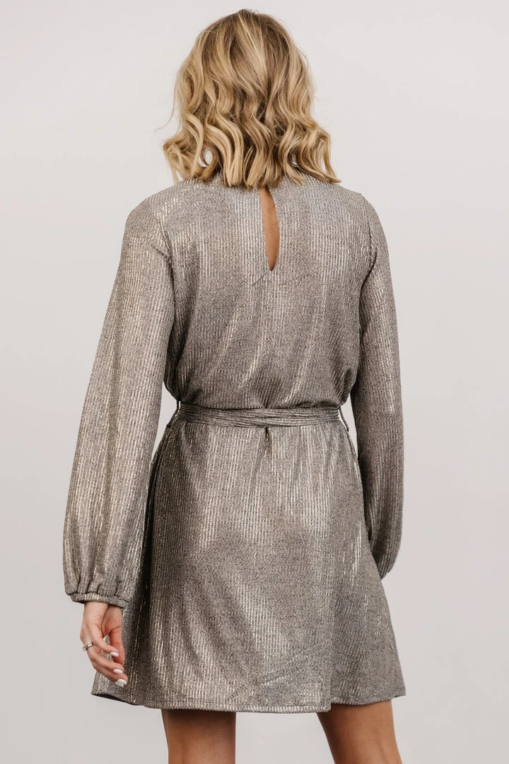 DF Xyla Sparkle Mini Dress | Silver 4 DF Xyla Sparkle Mini Dress | Silver