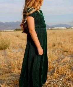BB Custom Dresses Youth Athena Pleated Maxi Dress | Forest 10 BB Custom Dresses Youth Athena Pleated Maxi Dress | Forest