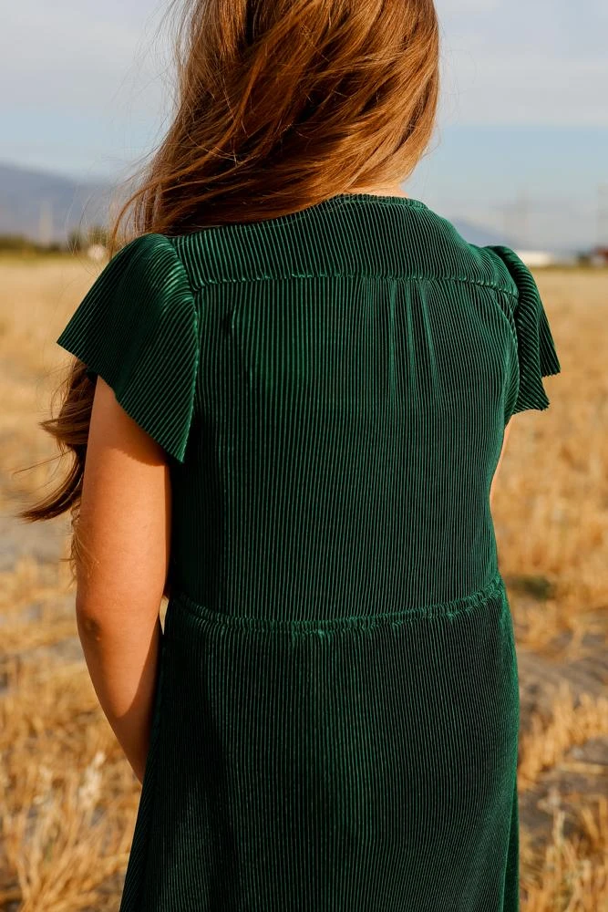 BB Custom Dresses Youth Athena Pleated Maxi Dress | Forest 5 BB Custom Dresses Youth Athena Pleated Maxi Dress | Forest