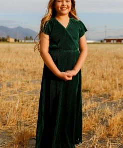 BB Custom Dresses Youth Athena Pleated Maxi Dress | Forest 13 BB Custom Dresses Youth Athena Pleated Maxi Dress | Forest