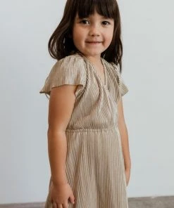 BB Custom Youth Athena Pleated Maxi Dress | Gold Dresses