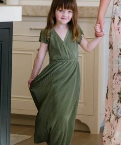 BB Custom Youth Athena Pleated Maxi Dress | Sage Maxi Dresses