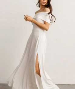 DD Zada Off Shoulder Maxi Dress | Off White Dresses