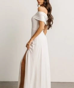 DD Zada Off Shoulder Maxi Dress | Off White Dresses