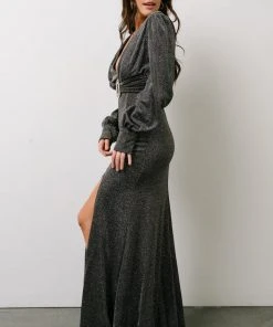 Soi Zae Shimmer Gown | Black Multi 21 Soi Zae Shimmer Gown | Black Multi