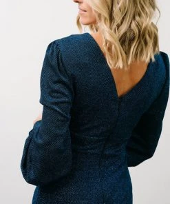 Soi Dresses Zae Shimmer Gown | Blue