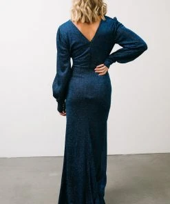 Soi Dresses Zae Shimmer Gown | Blue