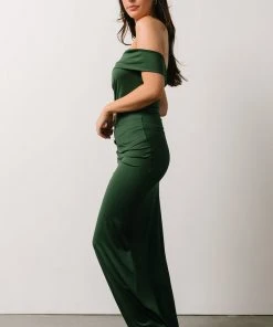 DD Zaire Off Shoulder Maxi Dress | Green