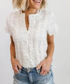 HAY Zara Lace Top | White